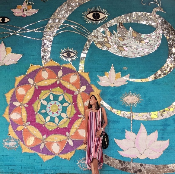 Ava & Viv Dresses & Skirts - AVA & VIV Stripe color pop midi dress